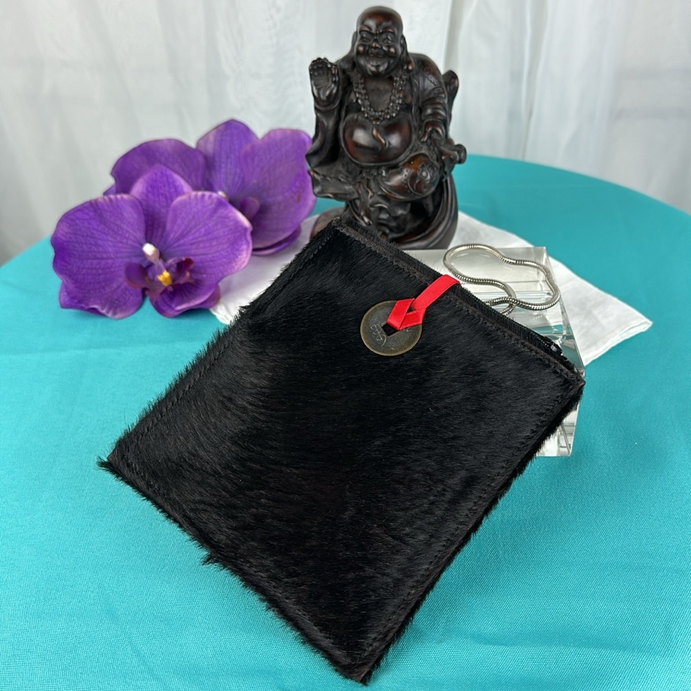 Zoe Metro | Vintage Collectible "Lucky" Black Fur Wristlet | ~5”W x 6”H